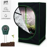 MuCoLa Growbox 0,4 x 0,4 x 1,6 m schwarz/grün