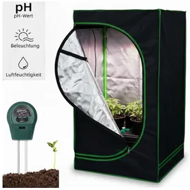 MuCoLa Growbox 0,4 x 0,4 x 1,6 m schwarz/grün