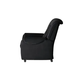 Polstermöbel Oelsa Fernsehsessel Andorra Mikrofaser 87 x 108 x 110 cm Schwarz mit Rollen