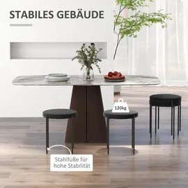 Homcom 4er-Set Esszimmerhocker Stapelbar 41 5 x 41 5 x 46 cm