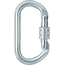 SKYLOTEC Karabiner,oval,m. Schraub sich.,Stahl,EN 362, 22 kN