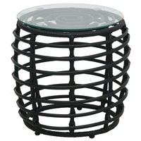 vidaXL 3-tlg. Bistro-Set Poly Rattan Schwarz