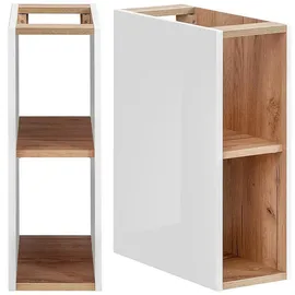 Lomadox Lomado Waschbeckenschrank, weiß, Holzwerkstoff, 141x60x46 cm Badezimmer, Badezimmerschränke, Waschtischkombinationen