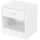 ML-Design Nachttisch mit Einer Schublade Offenem Fach, Weiß, Holz, 36,5x38,5x30cm,