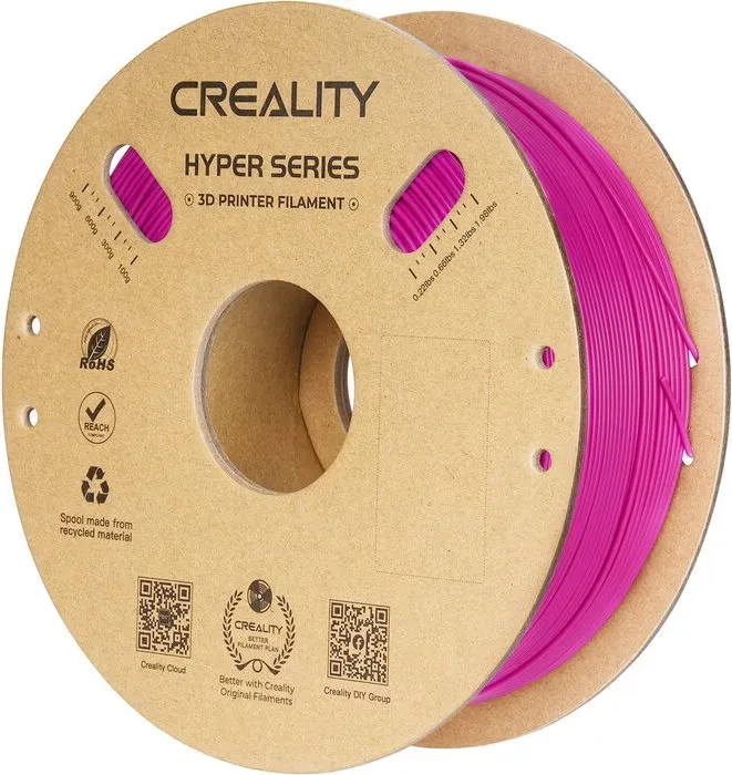 Creality Hyper PLA Lila 1 kg Hochgeschwindigkeit 30–600 mm/s, Formgenauigkeit ±0,02 mm, Kompatibel mit den meisten FDM-3D-Druckern, 1 kg (2,2 lbs) Spule