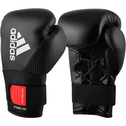 Boxhandschuhe ADIDAS PERFORMANCE "Adidas Hybrid 250 Duo Lace" Gr. 16, schwarz, Boxhandschuhe, 16 16 oz, Kunstleder