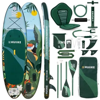huiike Stand Up Paddling Board Hochwertigem Zubehör, HUIIKE, Grün, große Stabilität grün 305 MM