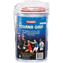 Tourna Overgrip Grip XL 0.45mm blau 50er Tour Pack