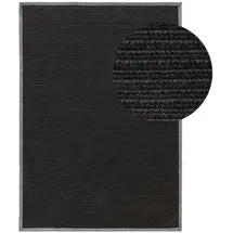 benuta nest Outdoorteppich Schwarz, Textil, Rechteckig, 200x300 cm Gots, wasserabweisend, Teppiche , Böden, Teppiche, Outdoorteppiche