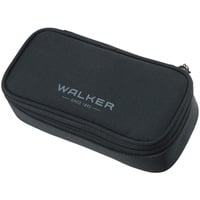 Walker Pencil Box Anthracite, Federmäppchen mit Hauptfach, doppelseitiger Trennwand inkl. 20 Stifteschlaufen, Zippfach und Reißverschluss, Anthrazit