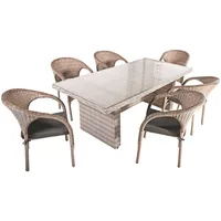 Garden Pleasure DIJON/BASTIA Set 13-tlg. Braun/Grau