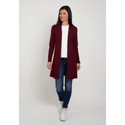 Cardigan SEIDEL MODEN, Damen, Gr. 40, bordeaux,48, Obermaterial: 95% Viskose, 5% Elasthan, casual, normal lang, Langarm abgesteppt, Strickjacken, MADE IN GERMANY