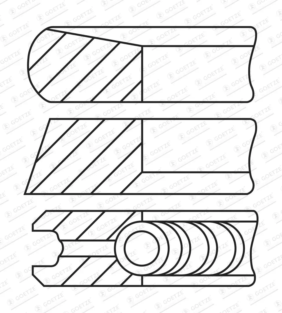 GOETZE ENGINE Kolbenringsatz 0844310000 für Citroën/Peugeot