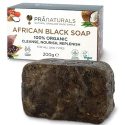 PraNaturals Organisch Afrikanische Schwarze Seife