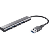 Trust Halyx 4 Port USB 3.2 Gen1 Hub USB-Hubs - 4 - Grau