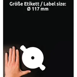 Avery Zweckform CD/DVD-Etiketten L7760-25 Weiß 117 mm 25 Blatt 50 St.