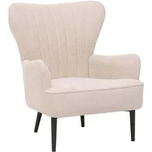 MCW Lounge-Sessel MCW-K37 Chenille 500 g/m2 80 x 90 x 85 cm creme-beige mit Kissen