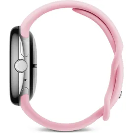 Google Pixel Watch 3 41 mm Bluetooth + LTE polished silver Sportarmband rose quartz