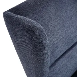Mendler Lounge-Sessel HWC-L62 Stoff/Textil 73 x 96 x 73 cm Blau mit Rollen