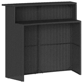 vidaXL Gartenbar Set 3-tlg. Schwarz