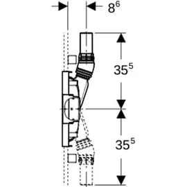 Geberit Duofix Dusch-Element 130 cm mit Wandablauf