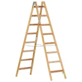 Euroline Holz-Sprossenstehleiter 2 x 8 Sprossen (10501108)