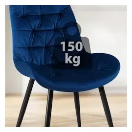 CLP 2er Set Esszimmerstuhl Rossford dunkelblau