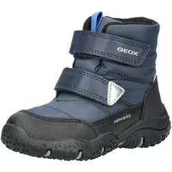 Stiefelette GEOX "Geox Stiefelette Lederimitat/Nylon", Kinder, Gr. 27, blau (navy), Lederimitat, Textil, casual, Schuhe