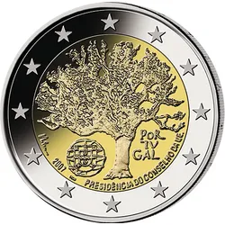 2 Euro Gedenkmünze "EU-Ratspräsidentschaft" 2007 aus Portugal