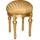 Casa Padrino Sitzhocker Rundhocker 0,60 x 0,60 x 0,60 cm Gold