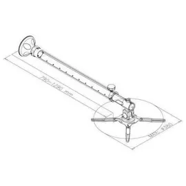 NeoMounts BEAMER-W100SILVER Beamer-Wandhalterung Neigbar, Drehbar Wandabstand (max.): 123cm Silber