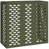 vidaXL Klimaanlagenabdeckung Olivgrün 110x50x105 cm Stahl