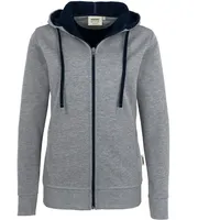Hakro No. 255 Kapuzenjacke Bonded grau meliert/tinte, M