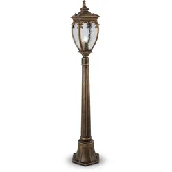 Stehlampe Stehleuchte Außenleuchte Lampe Wegelampe Wetterfest gold Höhe 113cm