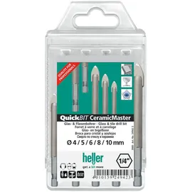 Heller QuickBit CeramicMaster Fliesenbohrer Set 5-teilig 4/5/6/8/10 mm