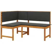 VidaXL Garten-Eckbank mit Kissen 140x100x91 cm Massivholz Akazie