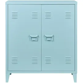 [en.casa] Oripää Aktenschrank 90 x 80 x 33 cm Graublau