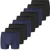 SCHIESSER Retro Boxershorts blau/schwarz M 9er Pack