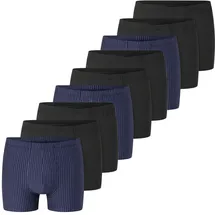 SCHIESSER Retro Boxershorts blau/schwarz M 9er Pack