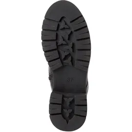 Marco Tozzi Damen Schnürstiefel ohne Absatz aus Leder Winter, Schwarz (Black), 38 EU