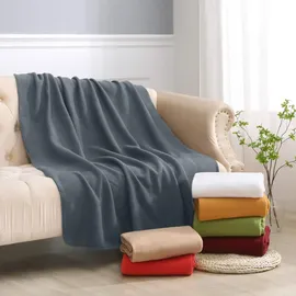 Wometo Polar Kuscheldecke 130 x 160 cm Dunkelgrau