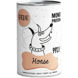PAKA ZWIERZAKA PEPE Horse 99% (Pferd) 400g Monoprotein-Nahrung