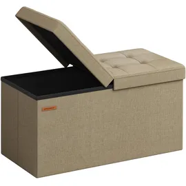 Songmics Sitzbank Kamelbraun 38 x 76 x 38 cm