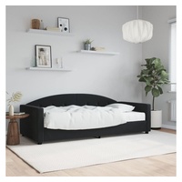 furnicato Bett Tagesbett mit Matratze Schwarz 90x200 cm Samt schwarz