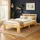Homestyle4u Bett mit Lattenrost Holz Natur Holzbett 90x200 Einzelbett 90 x 200 cm Massivholzbett 90x200 Kiefer –