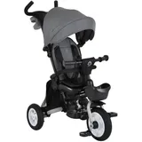 Byox Tricycle Flexy Lux 3 in 1 Dreirad, klappbar, Gummireifen, drehbarer Sitz dunkelgrau