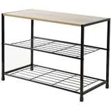 Calicosy Regal, Schwarz, Metall, 30x43x63 cm, Garderobe, Schuhaufbewahrung, Schuhregale
