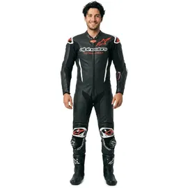 Alpinestars GP-R7 Lederkombi schwarz/weiß/neon-rot, 50