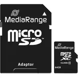 MediaRange microSDXC 64GB Class 10 + SD-Adapter