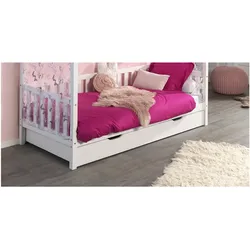 Bettschublade für Hausbett Serie Dallas Fa. Vipack, 90 x 190 cm, Weiß